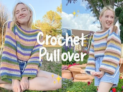 Easy Crochet Striped Pullover Tutorial | Hayhay Crochet