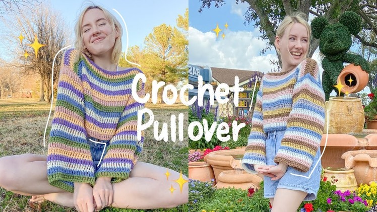 Easy Crochet Striped Pullover Tutorial | Hayhay Crochet