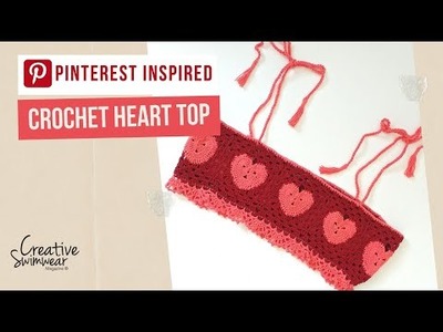 How to crochet a GRANNY HEART Bandeau for beginners with the size YOU WANT! #crochetheart #crochet