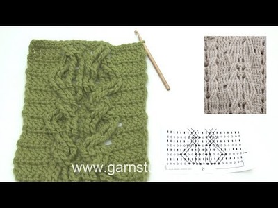 How to crochet cables with relief stitches after chart