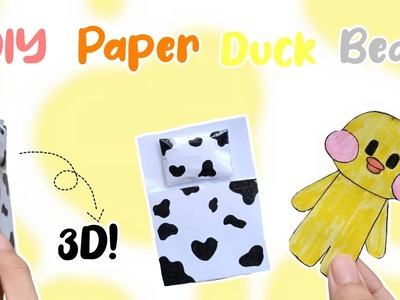 How to make a DIY 3D Paper duck bed! ????️???? | Paper duck DIY