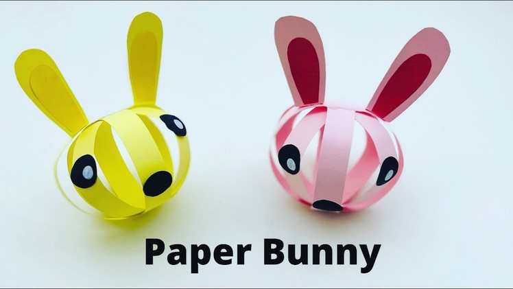 How To Make Easy Paper RABBIT For Kids. Nursery Craft Ideas. Paper Craft Easy.KIDS crafts. BUNNY