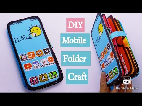 How to make Mobile Folder with cardboard.easy paper craft.Mobile phone craft