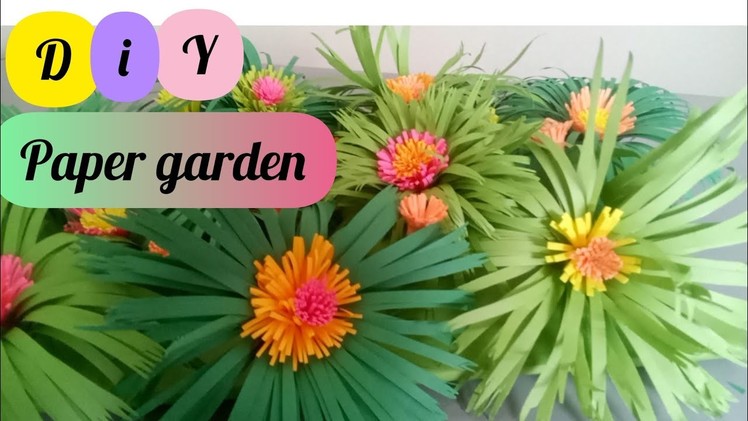 How to make paper  Garden  at home | DIY paper garden