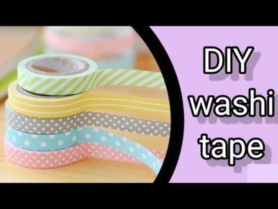 How to make paper washi tape. Diy washi tape. Masking washi tape. paper craft. Diy School supply