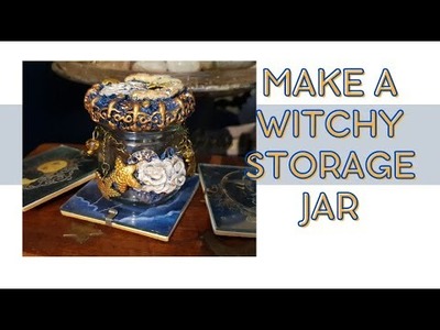 Make a folk art clay witch jar (Wiccan, pagan, magical) #witch #clay #tutorial ThyWitchsKitchen