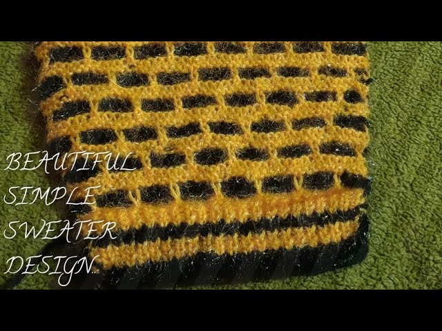 Simple sweater Design || Easy sweater design || knitting Design || ( Part  ) 3