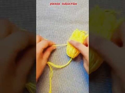 Super Easy woolen flower making with fingers - it's so beautiful! DIY!