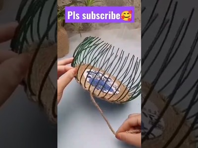 Try this amazing jute basket with lid on it|DIY jute craft