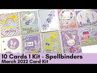 10 Cards 1 Kit | Spellbinders March 2022 Card Kit | Have a Springy Day