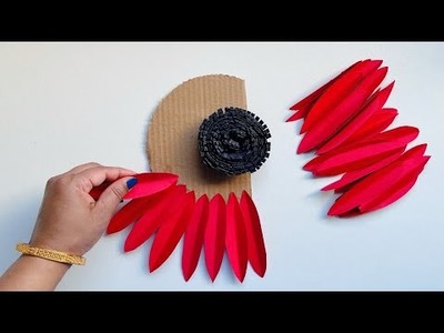 2 Beautiful Red Wall Hanging Craft ideas.DIY Wall Decor.Paper crafts.Best out of waste Cardboard