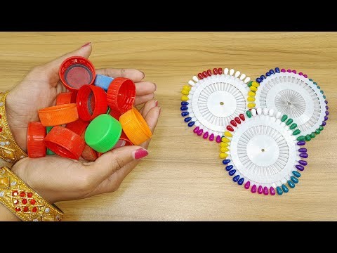 2 EASY & SIMPLE FLOWER & VASE IDEAS WITH WASTE THINGS & OLD BUTTON | BEST OUT OF WASTE
