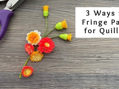 3 Ways to Fringe Paper for Quilling | Quilling Techniques | Quilling for Beginners