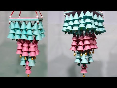 Beautiful Paper Jhumar Making। Beautiful Paper Home Decoration Idea।