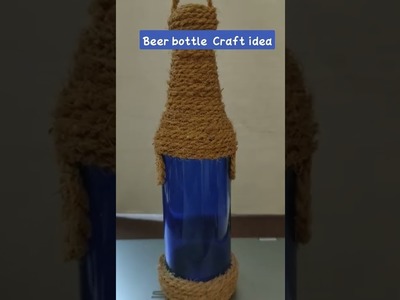 Beer bottle craft idea .Home decor craft. Easy bottle craft. Upcycle of a beer bottle #shorts