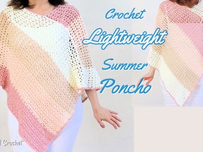 Crochet Summer Poncho - LIGHTWEIGHT - Great Beach Cover Up!