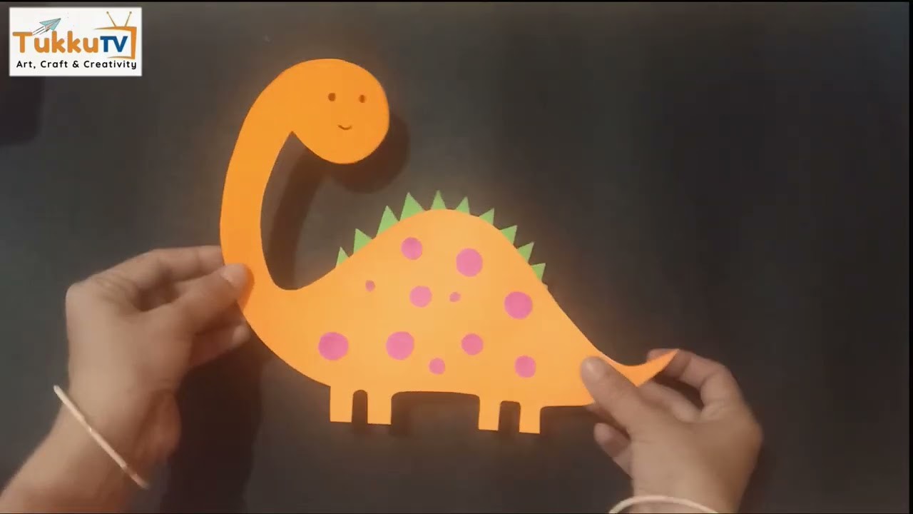 Dinosaur Paper Toy Making, Easy Paper Craft, TukkuTV