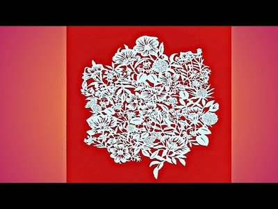 DIY | EASY & SIMPLE WAY PAPER CUTTING | BUNCH OF FLOWERS | TUTORIAL | ART & CRAFT | PAPER CRAFT