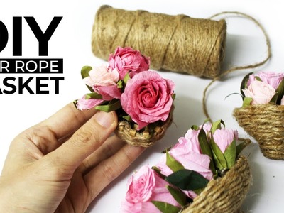 DIY: How to Make a Miniature Coir Rope Basket | AMY DIY CRAFT