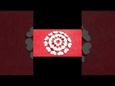 DIY how to Make Paper Snowflakes easy tutorial origami craft. design ideas #shorts #shortsvideo
