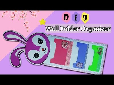 Diy wall folder organizer. Paper crafts ideas for school supplies. Easy way to make. wall decor