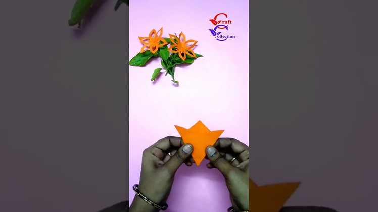 Easy & Beautiful Flower || Easy  Paper Craft Idea|| DIY Paper Flower#shorts #flowers #decoration