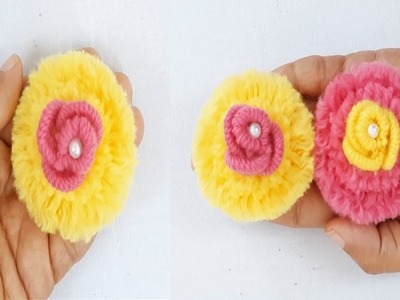 Hand embroidery Amazing Trick,Wow Easy Brazillian Flower Embroidery Trick With finger#Shorts