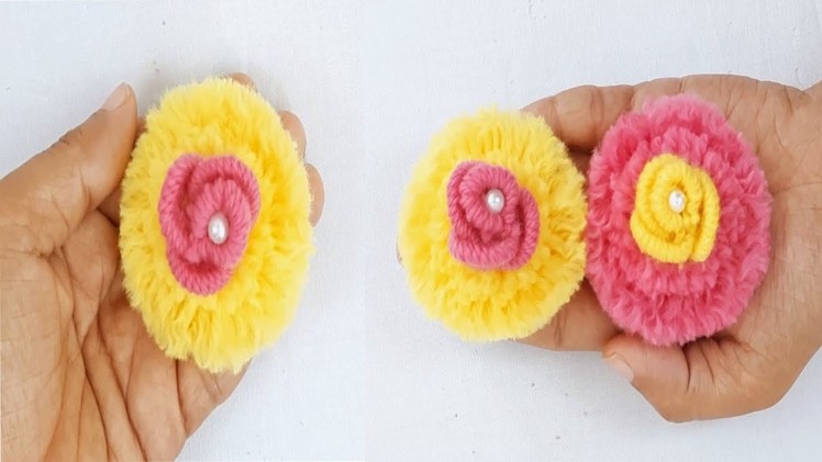 Hand embroidery Amazing Trick,Wow Easy Brazillian Flower Embroidery Trick With finger#Shorts