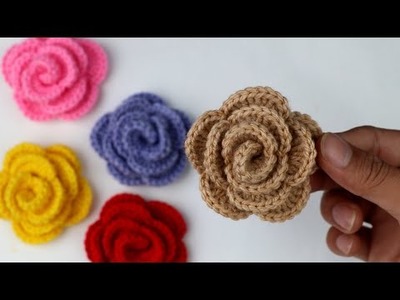 How to crochet flowers for beginners step by step || crochet flower tutorial