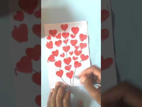 How to Make a birthday Greeting Card DIY|| Homemade finger print hear ||Tonni art&amp;Craft