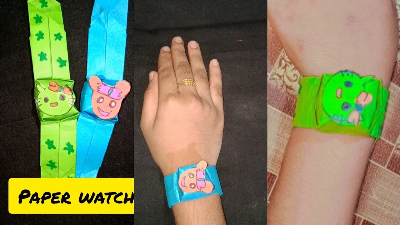 how-to-make-easy-paper-watch-origami-easy-craft-paper-watch-diy