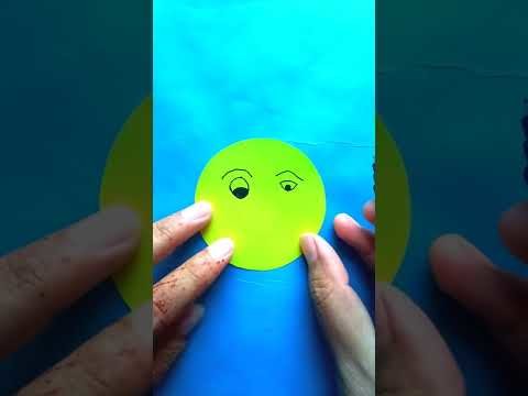 How to make emoji with paper. Emoji paper craft. Easy paper craft for kids #Shorts