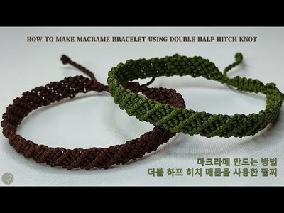 How to Make Macrame Bracelet Using Double Half Hitch Knot | Macrame Bracelet Tutorial