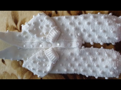 Menyre tjeter punimi me shtiza Paliceta me kapuç  -  Knit baby jumpsuit 9 -12 month  (another way)