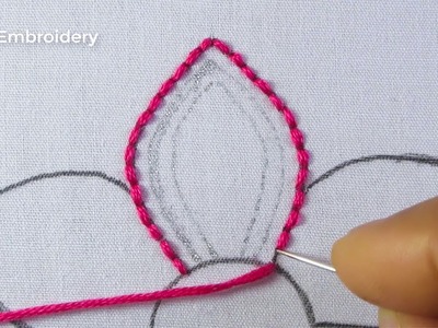 New Hand Embroidery Three Layer Amazing Needle Work Flower Design With Easy Following Sewing Tutoria
