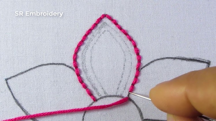 New Hand Embroidery Three Layer Amazing Needle Work Flower Design With Easy Following Sewing Tutoria