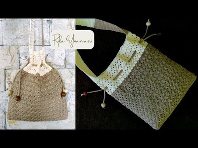Tutorial Tas Rajut Mudah Modifikasi Motif Grani | Beautiful Crochet Bag Tutorial - Crochet Purse