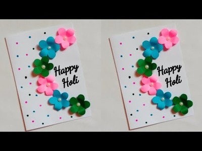 DIY Easy & Beautiful Holi Card Making | How To Make Holi Card | Handmade Holi Card Ideas