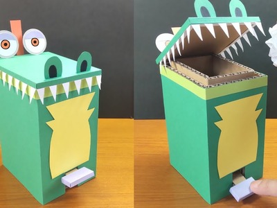 DIY Funny Trash Bin Toy from Cardboard Craft Ideas with FNAF Monty-like????