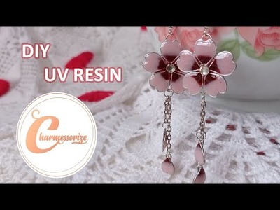 DIY UV Resin Crafts & Accessories| Spring Blossom Sakura earrings | DIY resin Flower jewelry|