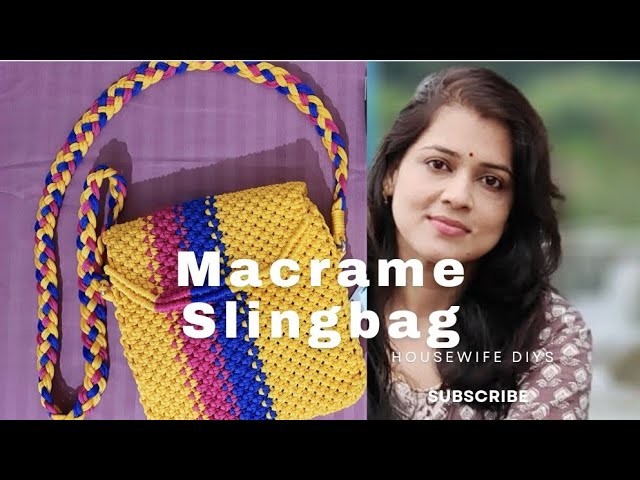 Eye Catchy Macrame Sling Bag || Handmade || Diy Macrame Tutorial ||