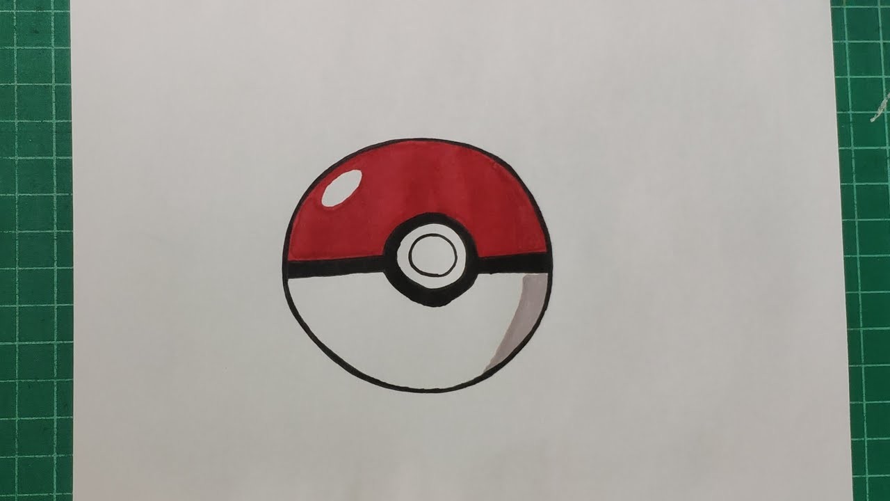 How To Draw A Pokémon Ball, Easy Drawing