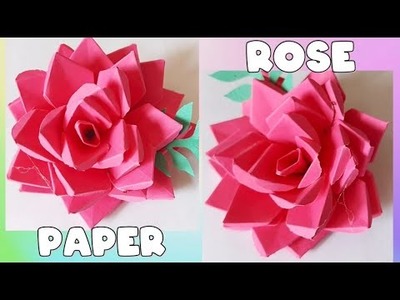 How to make Easy Paper Roses | Paper flower DIY | Realistic Rose flower making | 3D Paper Rose ????|