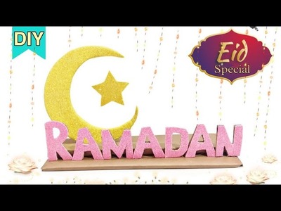 Ramadan Decoration Ideas | Ramadan Craft  Idea | DIY Moon Showpiece | DIY Eid Decoration Ideas 2022
