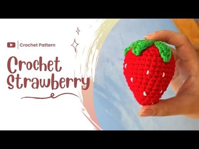 Crochet Strawberry | Crochet With Me.(Tutorial)