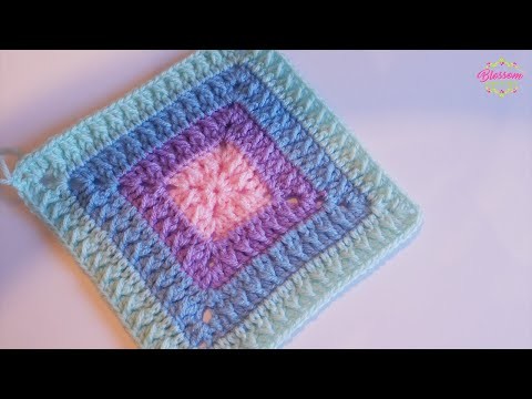 EASY Crochet Blanket. Motif - Rippling Ridges Granny Square - Simple beginner friendly tutorial!