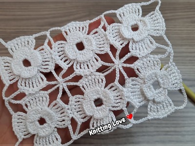 Super Easy Very Beautiful Flower Crochet Pattern Knitting Tutorial for beginners Tığ işi örgü