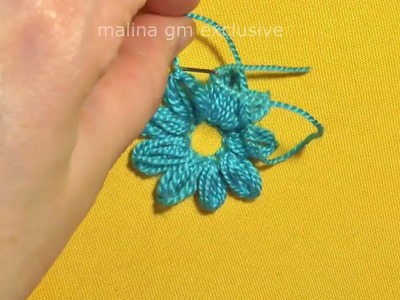 An Incredible DIY Project to Make a Woolen Embroidery of a Flower