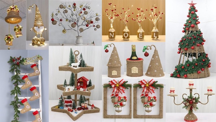 11 Jute craft Christmas decorations ideas Collection 2022