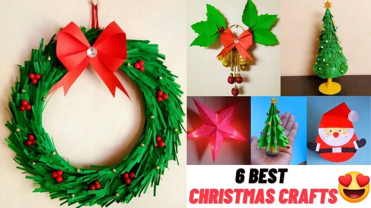 6 christmas craft ideas | diy christmas showpiece making idea | easy christmas crafts 2021